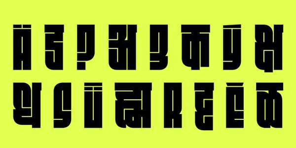 Card displaying Fit Devanagari typeface in various styles