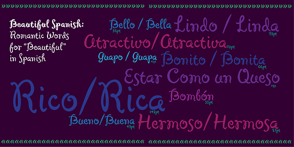 Card displaying MVB Cafe Mimi typeface in various styles