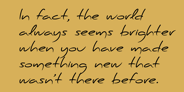 Card displaying PF Scandal typeface in various styles