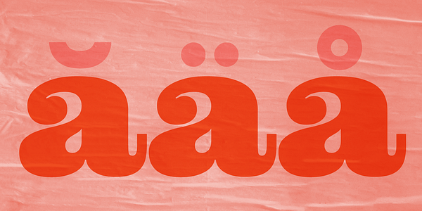 Card displaying Ultra typeface in various styles