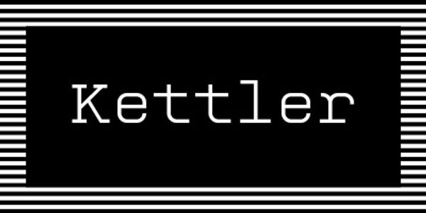 Card displaying Kettler typeface in various styles