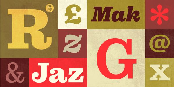 Card displaying Pulpo typeface in various styles