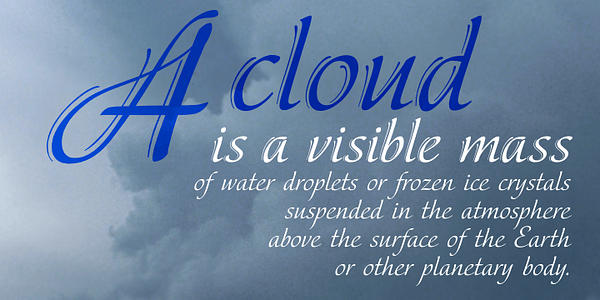 Card displaying Elina typeface in various styles