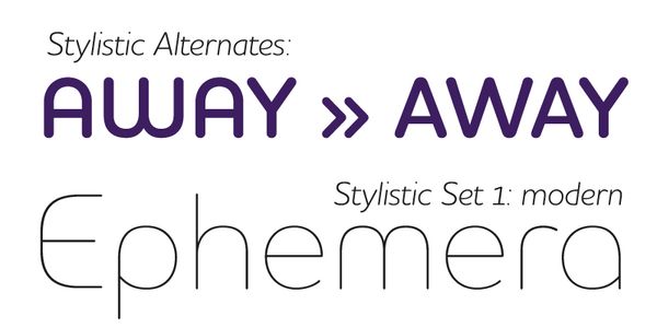 Card displaying Houschka Rounded typeface in various styles