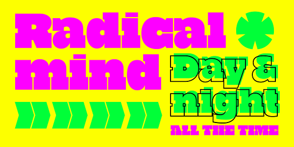 Card displaying Powerlift typeface in various styles