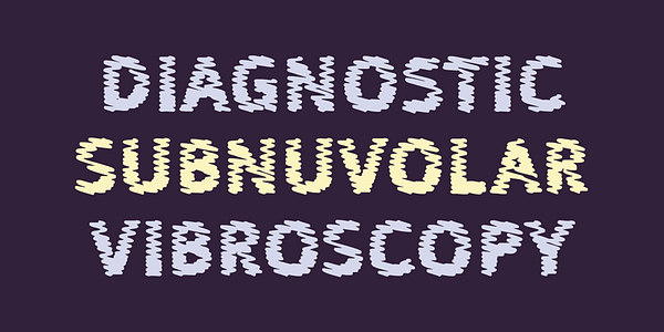 Card displaying Sewn typeface in various styles