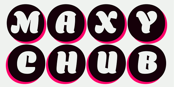 Card displaying Balbum typeface in various styles