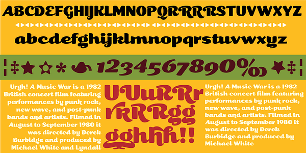 Card displaying Kari typeface in various styles