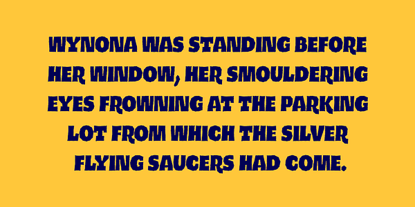 Card displaying Hit typeface in various styles