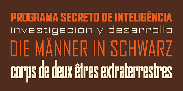 Card displaying Agency FB typeface in various styles