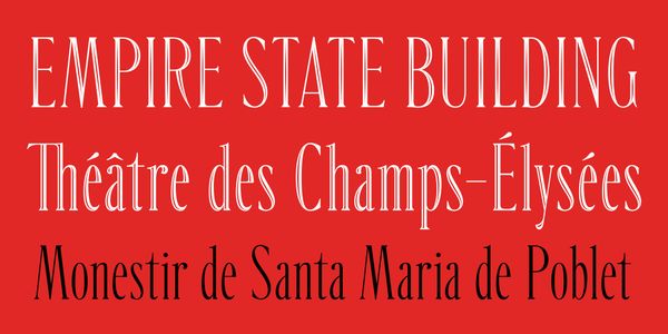 Card displaying Poblet typeface in various styles