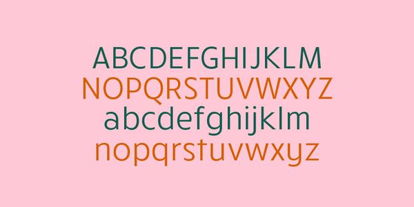 Card displaying RuckSack typeface in various styles