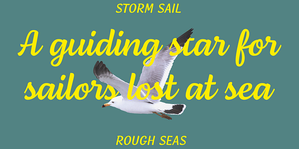 Card displaying Lemongrass typeface in various styles