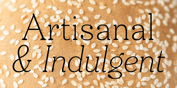 Card displaying Meursault Variable typeface in various styles