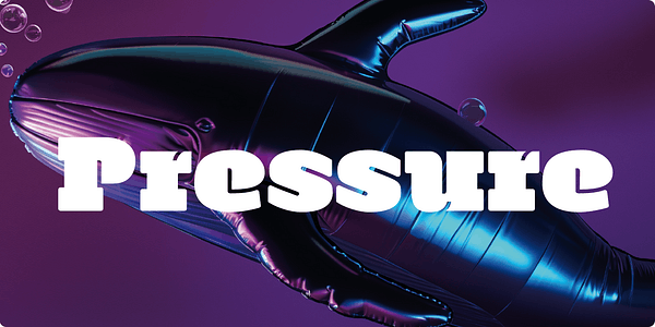 Card displaying Manometer typeface in various styles