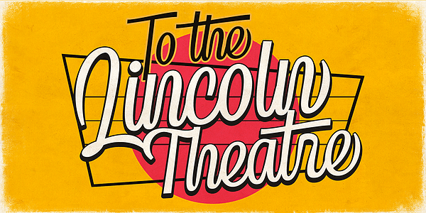 Card displaying Country Blues Script typeface in various styles