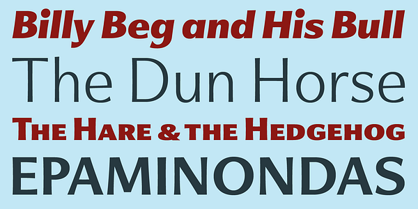 Card displaying SuperBlue typeface in various styles