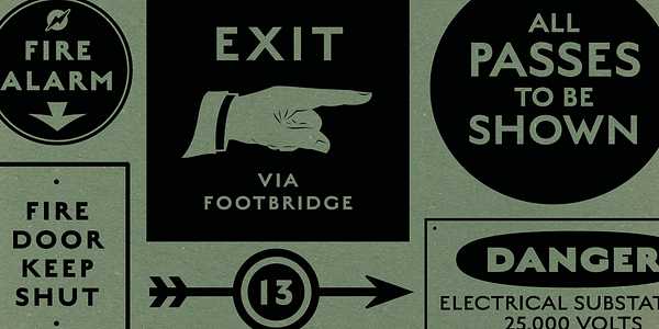 Card displaying English Grotesque typeface in various styles