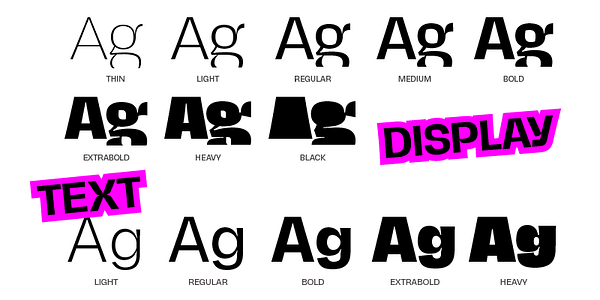 Card displaying Hagrid typeface in various styles