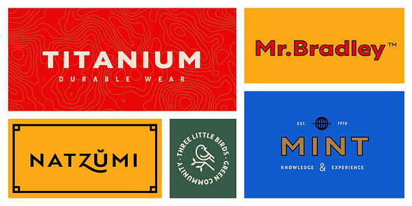 Card displaying Brother XS&XL typeface in various styles
