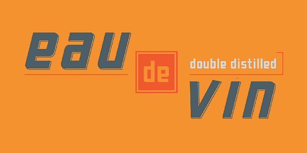 Card displaying Liquorstore typeface in various styles