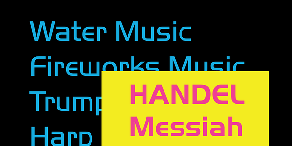 Card displaying Handel Gothic typeface in various styles