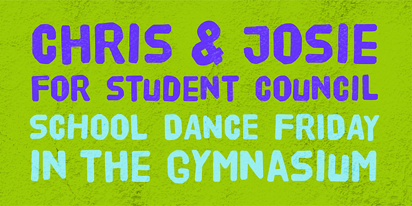 Card displaying HVD Poster Clean typeface in various styles