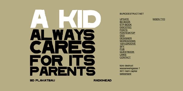 Card displaying BD Plakatbau typeface in various styles