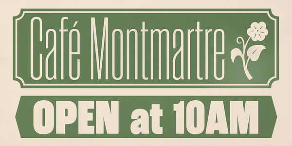 Card displaying Rama Gothic typeface in various styles