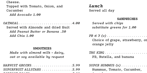 Card displaying Array typeface in various styles