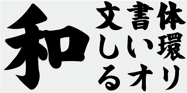 Card displaying TAw Byakkokaisho Ear typeface in various styles