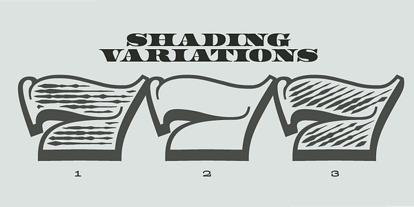 Card displaying LTR Federal Bureau typeface in various styles