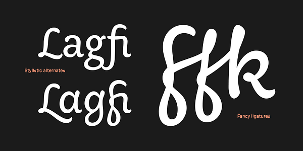 Karte mit der Schriftart Aisha Latin in verschiedenen Schnitten