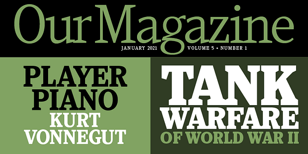 Card displaying Kandal typeface in various styles