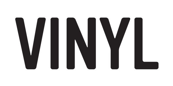 Card displaying Vinyl typeface in various styles