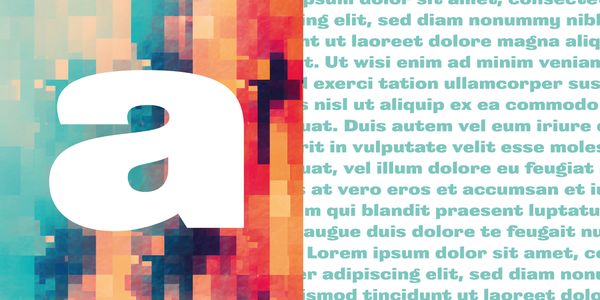 Card displaying Grange typeface in various styles