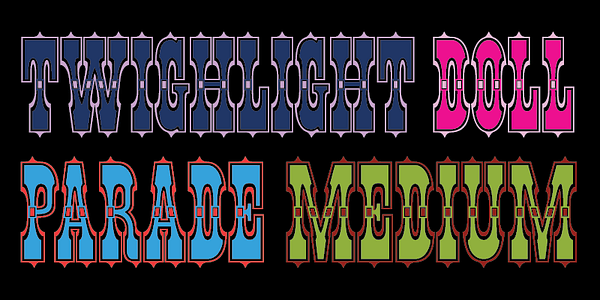 Card displaying Pepperwood Color typeface in various styles