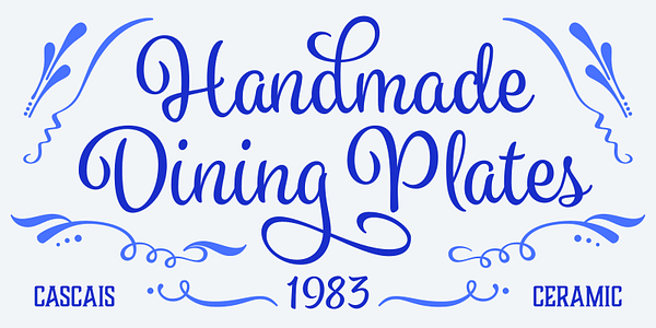 Card displaying Spumante typeface in various styles