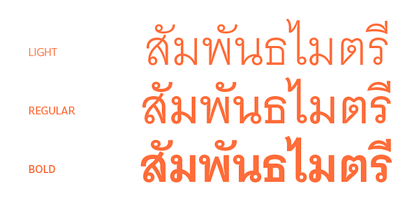 Card displaying Thongterm typeface in various styles