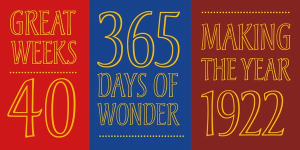 Card displaying Andreas typeface in various styles