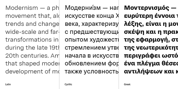 Card displaying Adapter PE Variable typeface in various styles