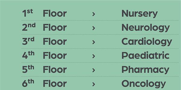 Card displaying Arboria typeface in various styles