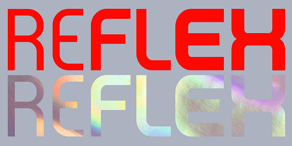 Card displaying Reflex Pro Variable typeface in various styles