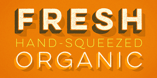 Card displaying Lulo typeface in various styles