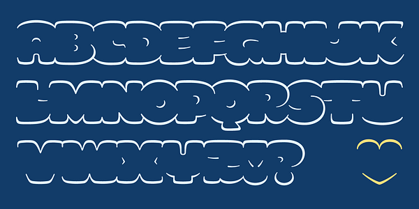 Card displaying SMOR typeface in various styles