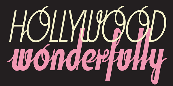 Card displaying Soda Script typeface in various styles