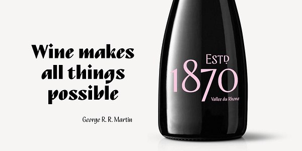 Tarjeta con el tipo de letra TT Nooks Script en varios estilos