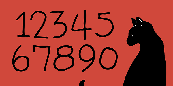 Card displaying GoodKitty typeface in various styles