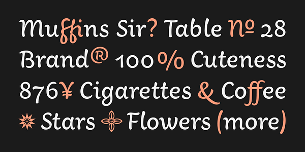 Karte mit der Schriftart Aisha Latin in verschiedenen Schnitten