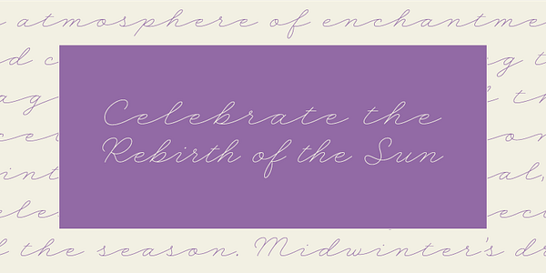 Card displaying Theodosia typeface in various styles